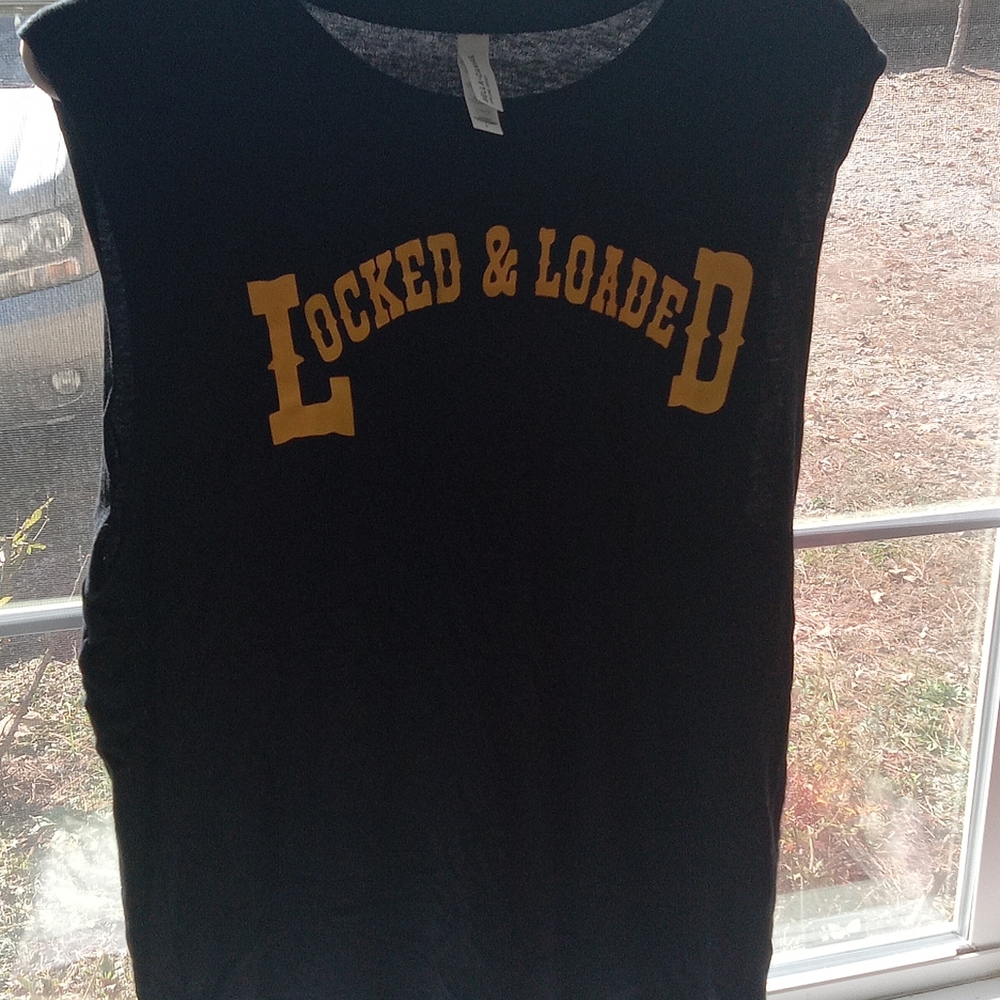 Bella Canvas Black Tank with Yellow Graphic